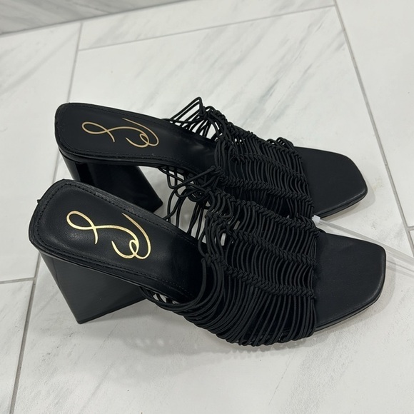 Sam Edelman Black Laurette Block Heel Sandals - Size 8 - Picture 10 of 17